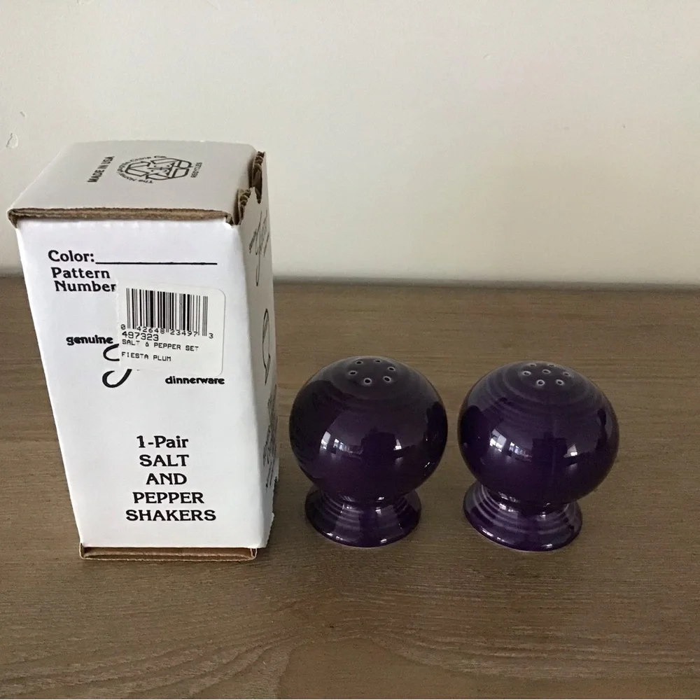 Fiesta Plum Salt & Pepper Shakers - Picture 6 of 7